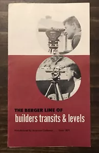 Vtg Berger Builders Transit Level Hardware Store Sales Brochure Advertising - Picture 1 of 5
