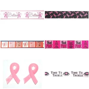Concienciación sobre el cáncer de mama - Resina plana o cinta de grosgrain - Tú eliges el diseño - Imagen 1 de 5