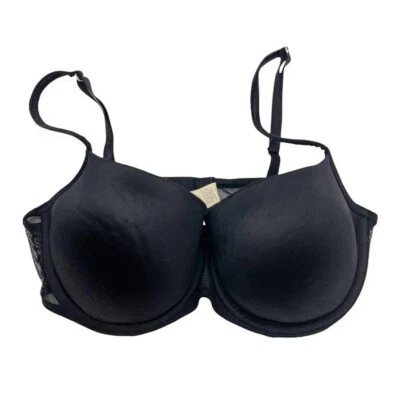 Sujetador push-up acolchado forrado negro Gilly Hicks Sydney para mujer 34D ajustable Foto 1 de 4