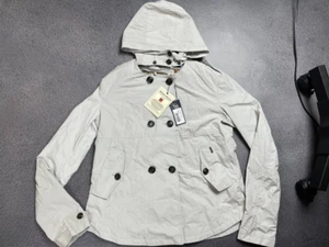 Woolrich womens grey short trench size 14 - Picture 1 of 4