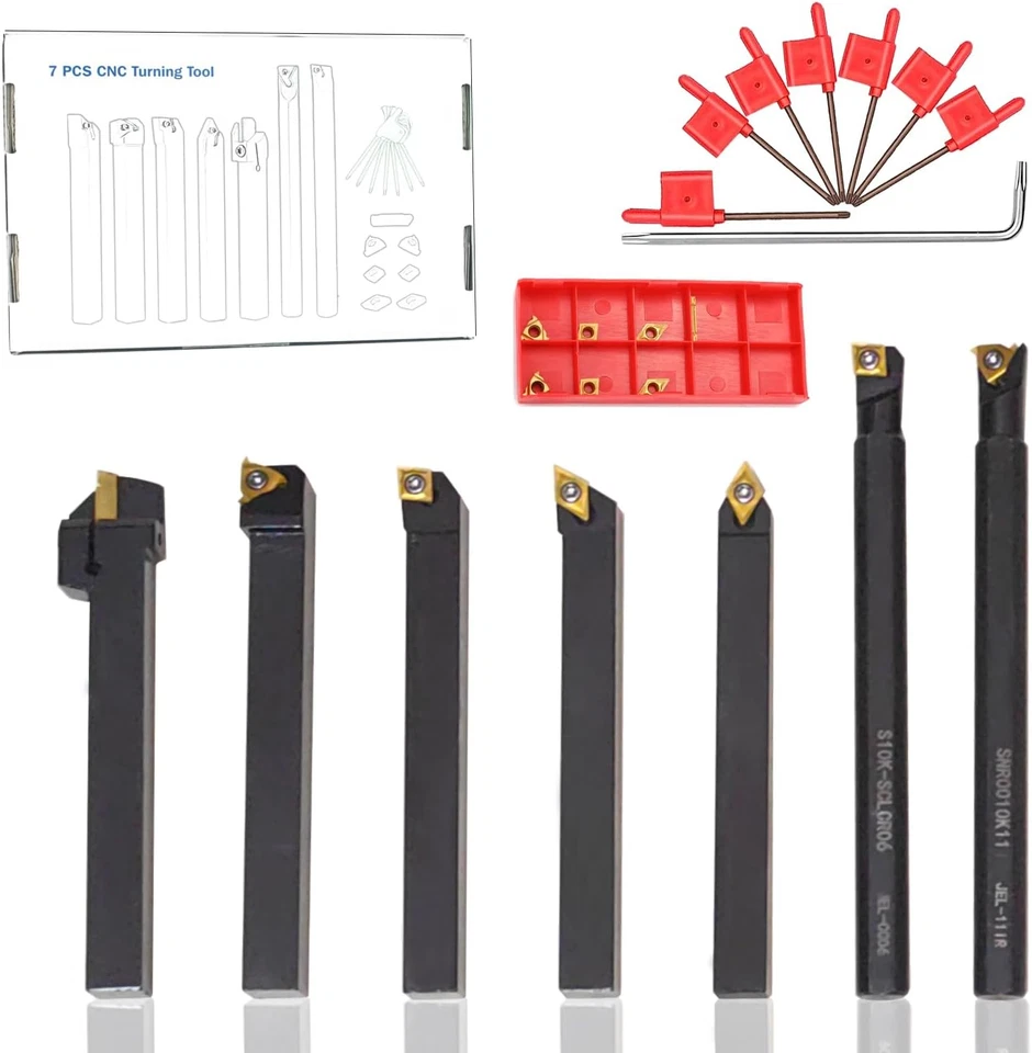 21 Pezzi Tornio Carburo Utensile per Tornitura Utensili 10Mm Tornio CNC Set CNC  - Immagine 1 di 4