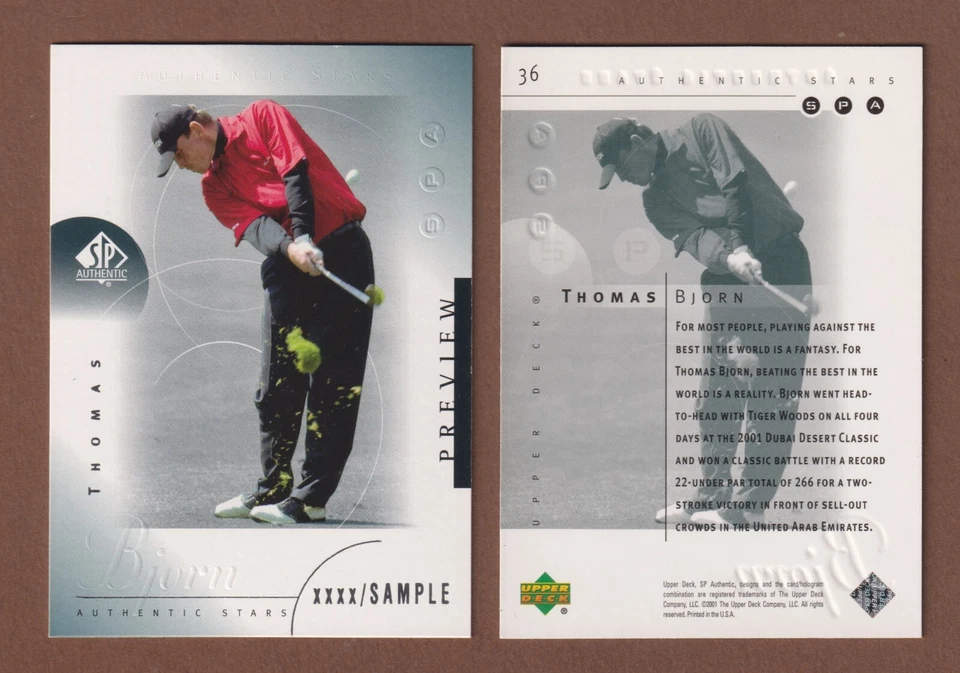 Auténtica vista previa SP 2001 #36 Thomas Bjorn Star - Golf - 376 - 🔥⛳🔥 Foto 1 de 1