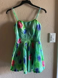Gorgeous Vintage GaBar Union Made 1950’s Green Pleats Playsuit Set Size 12 EUC! - Picture 1 of 13