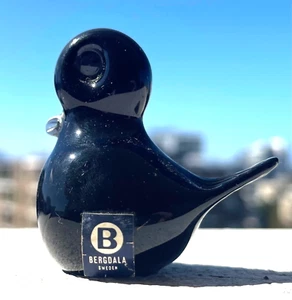 Bergdala Sweden Blue glass bird MCM 5 x 5 cm - Picture 1 of 1