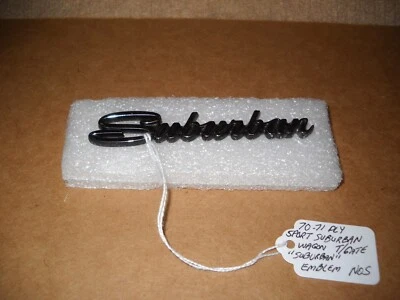 NOS Mopar 1970-1971 Plymouth Sport Suburban Wagon "SUBURBAN" T/Gate Emblem Mint! - Image 1 of 2