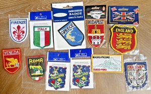 Vintage Reise Souvenir gestickter Aufnäher Lot 11 Griechenland England Rom Italy - Bild 1 von 4
