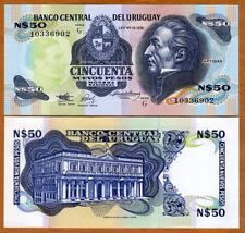 Uruguay, 50 Nuevo Pesos, ND (1989), P-61A, Serie G, UNC