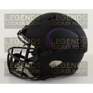 Von Cris Carter signierter Vikings Eclipse matt Riddell Speed F/S Replik Helm - - Bild 1 von 3