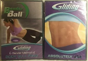NEW 2 workout fitness DVDs Bender ball gliding body sculpting absolutely abs - Foto 1 di 4