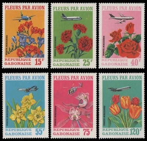 Gabón 1971 - Mi-Nr. 425-430 ** - MNH - Flores / Flores - Imagen 1 de 1