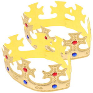  2 Pcs King Costume Props Birthday Decorations Crown Decorate