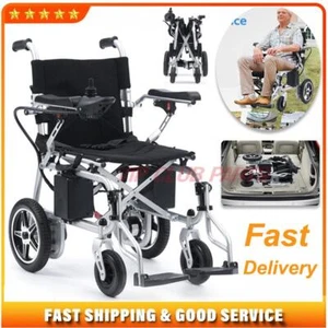 Lightweight Folding Electric Wheelchair Carbon Steel Powerchair 2x battery 31kg - Picture 1 of 20