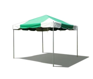 Commercial Frame Tent 10x10 Green PVC Vinyl Canopy Waterproof Event Party Gazebo - Picture 1 of 8