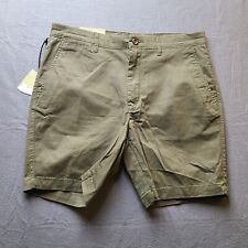 GOODFELLOW Flat Front Chino Shorts Size 32 7" Inseam Green Mens Pants