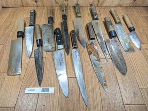 Damaged Lot of Japanese Chef's Kitchen Knives Broken from Japan XA600 - Picture 1 of 21