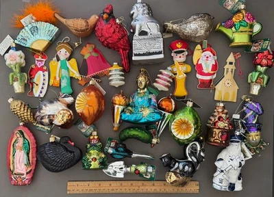 $1 AND UP BUILD A LOT OF VINTAGE CHRISTMAS BULB ORNAMENTS LOW SHIPPING - Image 1 of 4