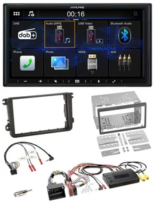 Alpine Bluetooth 2DIN Lenkrad DAB USB Autoradio für VW T5 Golf Tiguan Touran 200 - Bild 1 von 12