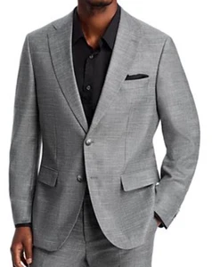 2024 HUGO BOSS Ascon Gray Sport Coat Suit Blazer 44R Cotton - Picture 1 of 7