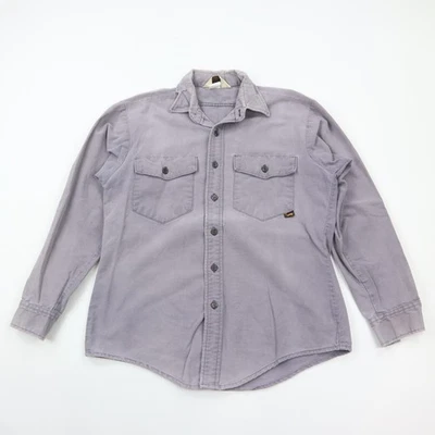 Vintage Duxbak Chamois Cloth Shirt Mens actual size Small Sun Faded Gray Work - Image 1 of 4