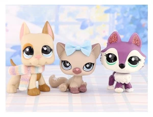 LPS Husky Dog Toy Shorthair Cat Playset Pet Figure for Girl Great Dane LPS Gift - Picture 1 of 7