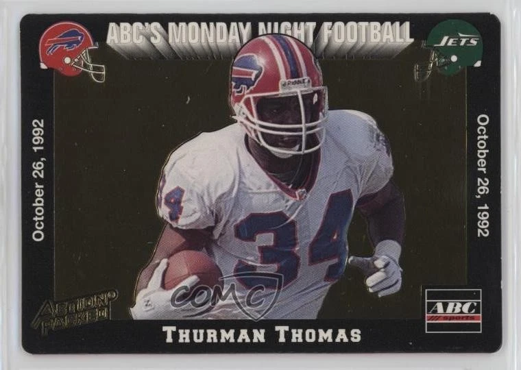 1993 Action Packed Monday Night Football Prototypes Thurman Thomas #MN4 HOF - Image 1 of 2