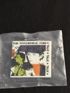 RARE vintage 1981 THE PSYCHEDELIC FURS promo button Talk Talk Talk pin CBS badge - Picture 1 of 2