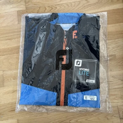 FootJoy Mens HydroLite Jacket Full Zip Waterproof Rain Coat Blue Small FJ - Image 1 of 4