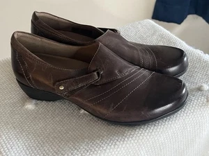 Dansko FRANNY Loafers Womens Size 7.5M 38 Brown Burnished Leather Slip-Ons - Picture 1 of 12