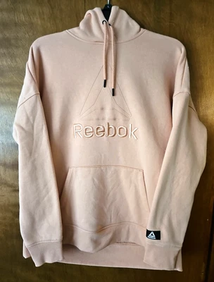 Reebok Womens Hoodie Pullover Large Pocket Dusty Coral Warm Cozy Comfort Style - Image 1 of 4