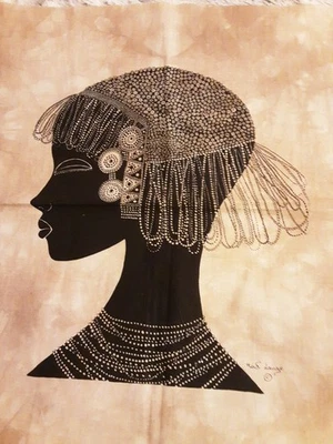 Tela Bushman Girl Diseño Africano 20 L X 19 W Multicolor Foto 1 de 3