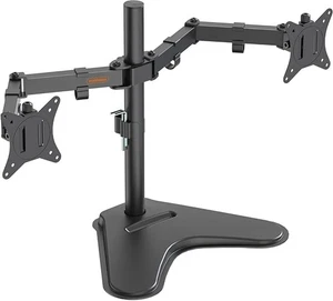 VonHaus 05086 Podwójny dwuramienny uchwyt na monitor Stojak biurkowy na monitor 17-32 cali - Zdjęcie 1 z 5