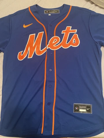 Justin Verlander #35 New York Mets Jersey Size Large Blue Stitched MLB New Cover