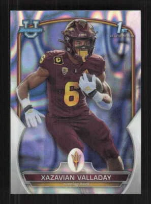 Xazavian Valladay SN100 2022  Bowman Chrome University  Lava Refractor #64 - Image 1 of 2