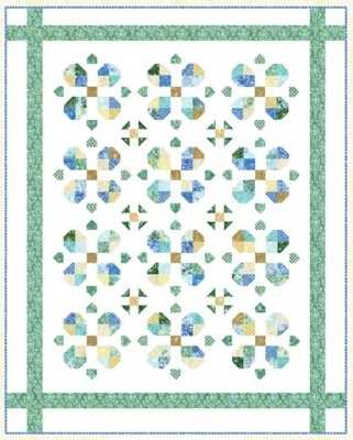 Watercolor Daisies Quilt Pattern by Flamingo Toes - Image 1 of 2