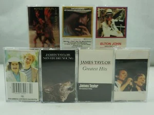 SIMON GARFUNKEL JAMES TAYLOR JIM CROCE ELTON JOHN Hits Vintage Cassette Tape x 7 - Picture 1 of 10