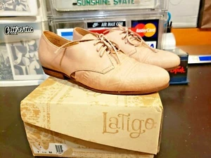 LATIGO Women's Size 7.5 US Peach Laced Women's Flats Shoes w/ Box Nice Condition - Picture 1 of 12