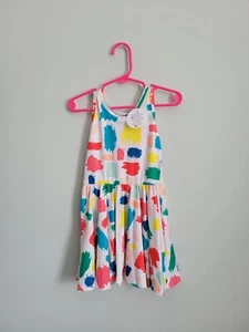 New - 2T Dress Dot Dot Smile Girl's Toddler Colored Paint Splatter Twirl Tank - Picture 1 of 2