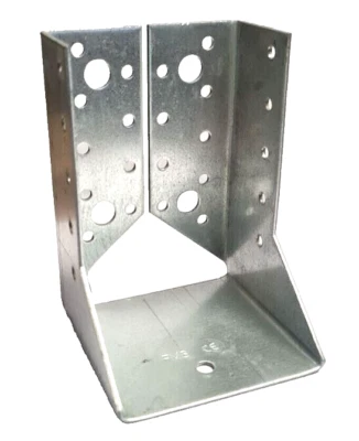 Connettori In Legno Supporti Argento Interno Acciaio Zincato 80 X 120 Mm - Immagine 1 di 4