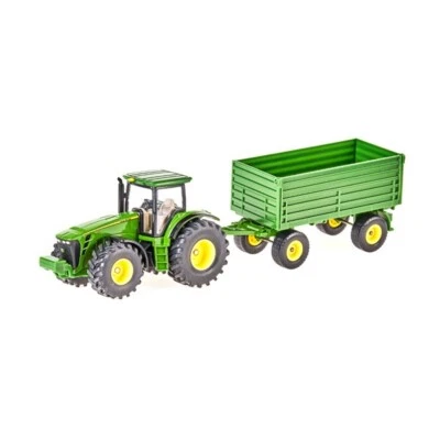 SIKU FARMER 1:50 John Deere Tractor with Trailer Diecast Farm Vehicle Toy SK1953 - Image 1 of 4