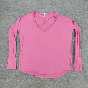 Pink Victoria's Secret Shirt Women's Small Purple Soft V-Neck Long Sleeve Top - Picture 1 of 18