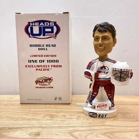 PATRICK ROY Colorado Avalanche 2002 "Heads Up" Pacific NHL Bobblehead *LE /1000* Cover