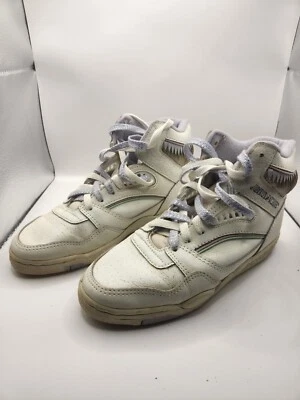 Retro Vtg Jordache Barbie Style High-Top Shoes  Women's 7 White/Lavender 80's  - Image 1 of 4