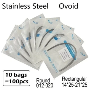 Dental Orthodontics Arch wire Stainless Steel S.S Round Rectangular Ovoid Form - Picture 1 of 12