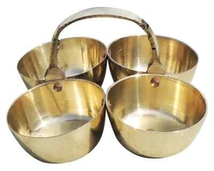 Brass Small Serving Bowl Combined Chokta Kitchenware Dinning 2.9*2.9*1.9 inch - Picture 1 of 3