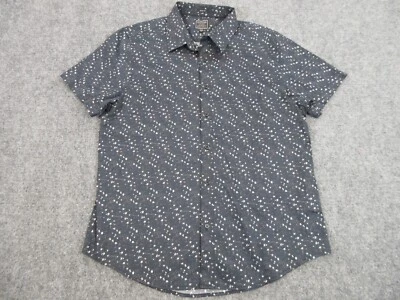 Guess Shirt Mens Adult Large Blue Button Up Casual Slim Star Preppy Lightweight - Image 1 of 4