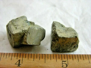 Pyrite crystal cube all natural New Mexico set of 2 cubes 3/4 inch  Ccube47 - Picture 1 of 1