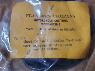 Flanders NOS Throttle Cable for Harley Davidson "CA 681" - Image 1 of 2