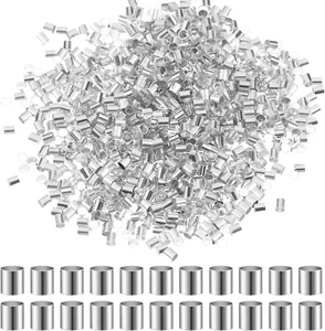 1000PCS Crimping Tube for Jewelry Making, Crimp Beads Supplies Crimping Beads Tu - Picture 1 of 12