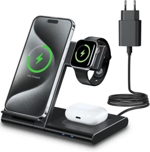 Stazione di ricarica rapida wireless WATOE 3 in 1 - 18W - Zdjęcie 1 z 6