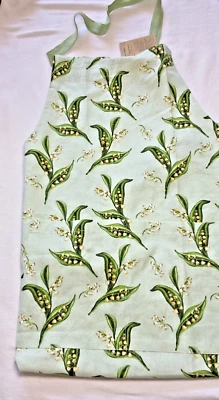 DELANTAL MARTHA STEWART FREYA LILLY OF THE VALLEY VERDE TALLA 31 X 30 NUEVO CON ETIQUETAS Foto 1 de 2
